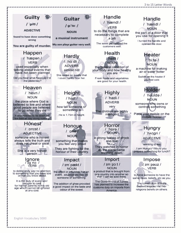 English Vocabulary 3000 [B&W]